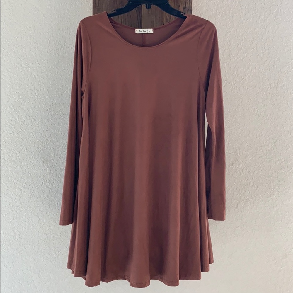 Rust colored suede dress